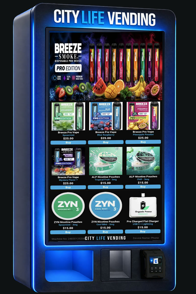 CityLife Vending digital wall-mounted machine
