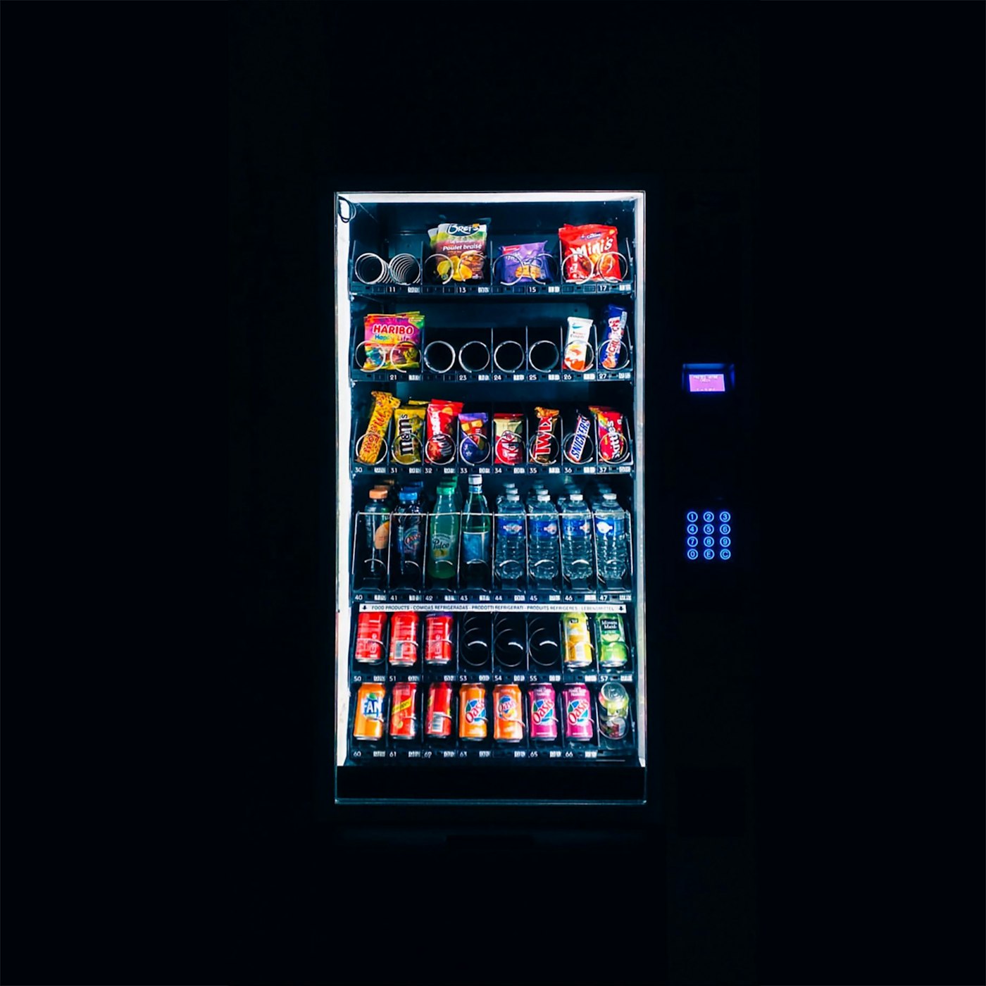 Stocked vending machine
